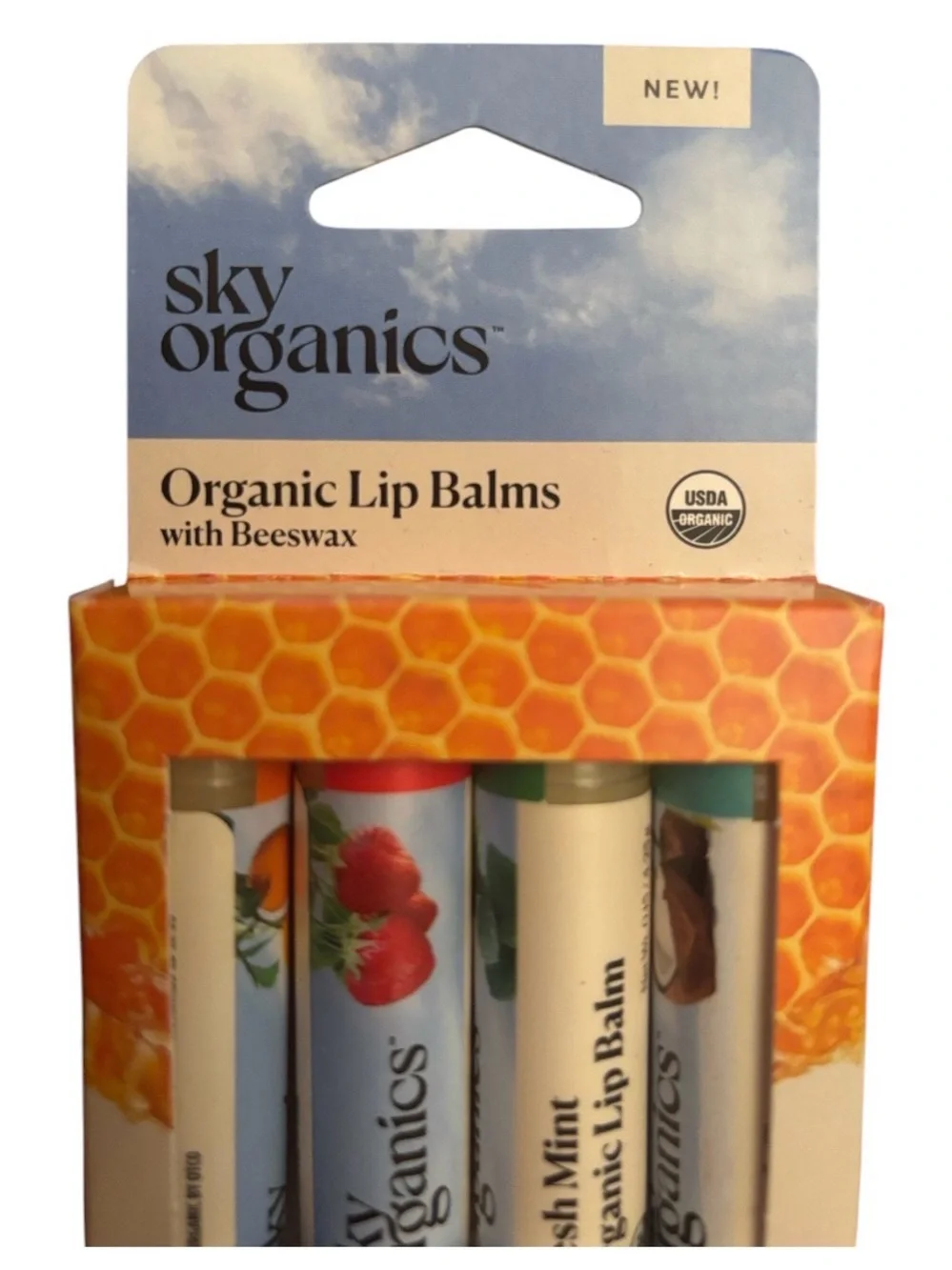 Sky Organics Bundle | NEW Organic Lip Balms W Beeswax NEW Tinted Lip Balms NWT 2